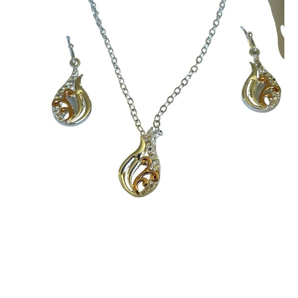Montana Silversmiths Wisps Of Elegance Jewelry Set Delicate Earrings Necklace
